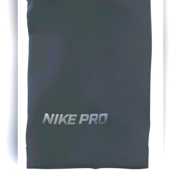Nike Pro Hyperwarm Black Compression Training Pants with Gray Accents, Size L - Picture 5 of 6